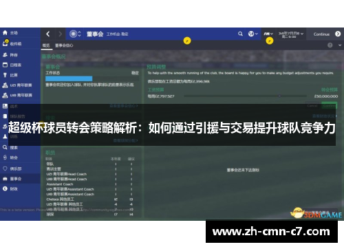 超级杯球员转会策略解析：如何通过引援与交易提升球队竞争力